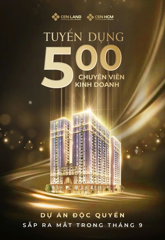 TUYỂN DỤNG 500 CVKD CHINH PHỤC DỰ ÁN ĐỘC QUYỀN SẮP RA MẮT TRONG THÁNG 9